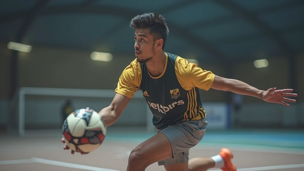 Fundamental handball passing technique demonstration