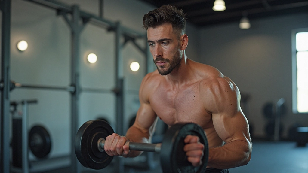 Strength training session showing athletic development exercise execution